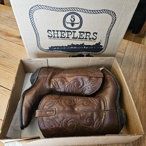 SHEPLERS Leather Western Boots